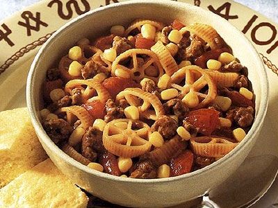 Макароны с мясом и кукурузой Макароны с мясом и кукурузой