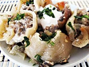 Макароны – улитки с мясным фаршем Макароны – улитки с мясным фаршем