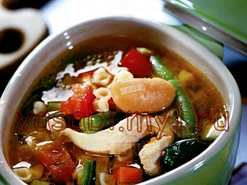 Минестроне с курицей Минестроне с курицей