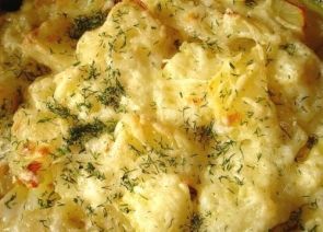 Молочный картофель под сыром в мультиварке Молочный картофель под сыром в мультиварке