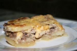 Мясная запеканка с сыром Мясная запеканка с сыром