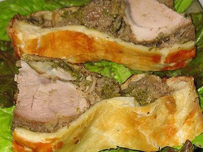 Мясо на грибной подушке Мясо на грибной подушке