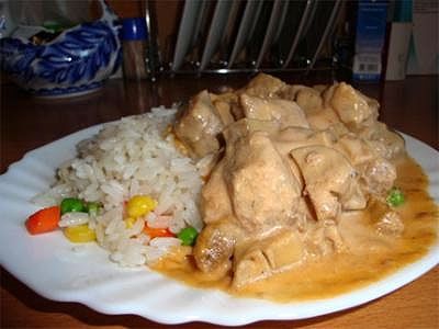 Мясо в сырном соусе Мясо в сырном соусе