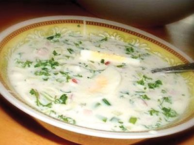 Окрошка на кефире «Свекольная»