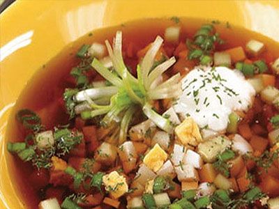 Окрошка с кальмарами Окрошка с кальмарами