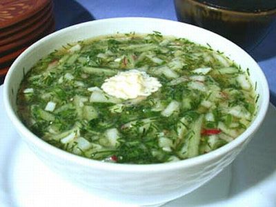 Окрошка с крабом Окрошка с крабом