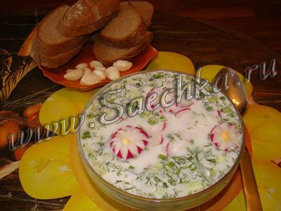 Окрошка с курицей Окрошка с курицей