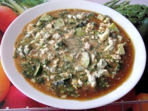 Окрошка с куриной грудкой Окрошка с куриной грудкой