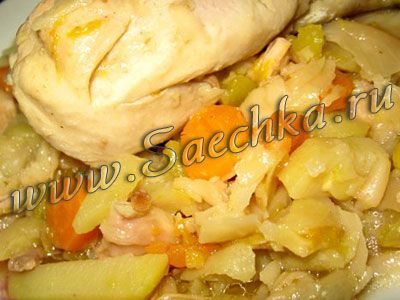 Овощное рагу с курицей Овощное рагу с курицей