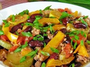 Овощное рагу с мясом и фасолью Овощное рагу с мясом и фасолью