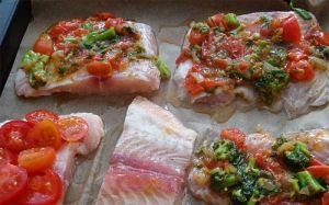Пангасиус с овощами Пангасиус с овощами