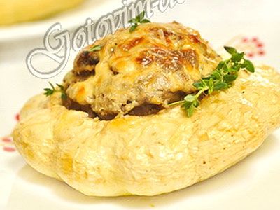 Патиссоны, фаршированные мясом и грибами Патиссоны, фаршированные мясом и грибами
