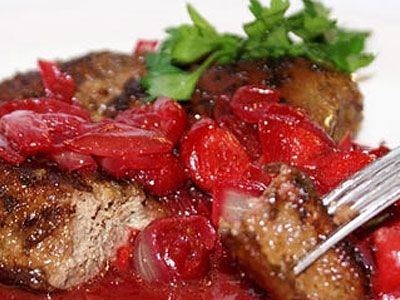 Печень с вишнями Печень с вишнями