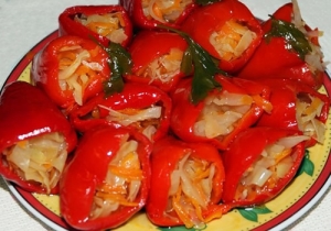 Перец, фаршированный капустой Перец, фаршированный капустой
