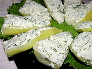 Перец с творогом и чесноком Перец с творогом и чесноком
