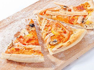 Пицца с крабовой начинкой Пицца с крабовой начинкой
