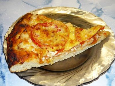 Пицца с курицей и маринованным перцем Пицца с курицей и маринованным перцем