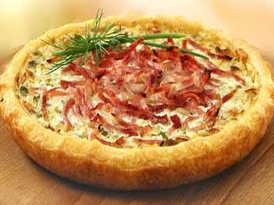 Пицца с луком и ветчиной Пицца с луком и ветчиной