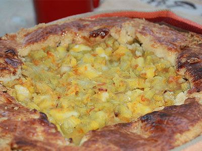 Пирог с ревенем, яблоками и апельсином Пирог с ревенем, яблоками и апельсином