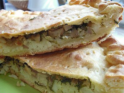 Пирог с рисом и грибами Пирог с рисом и грибами