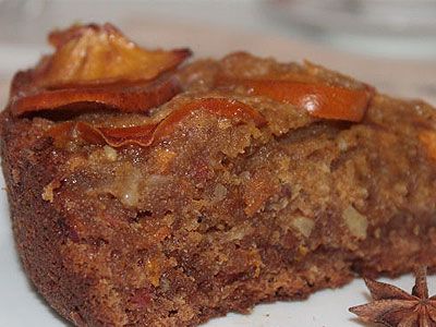 Пирог с хурмой, миндалем и коньяком Пирог с хурмой, миндалем и коньяком