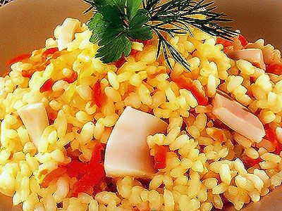Плов из кальмаров Плов из кальмаров