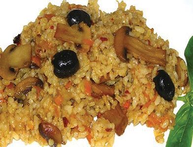 Плов с грибами и маслинами Плов с грибами и маслинами