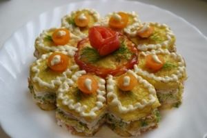 Праздничный закусочный тортик Праздничный закусочный тортик