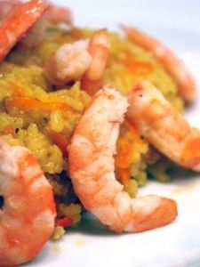 Пряные креветки с рисом Пряные креветки с рисом