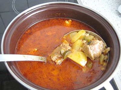 Рассольник с копченой свининой