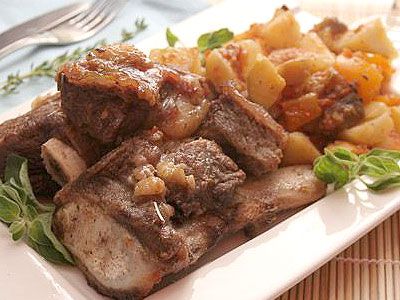 Ребра, запеченные с овощами Ребра, запеченные с овощами