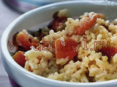 Рисовая каша с курагой и апельсиновым соком Рисовая каша с курагой и апельсиновым соком