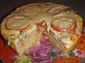 Рисовая запеканка с рыбными консервами в мультиварке Рисовая запеканка с рыбными консервами в мультиварке