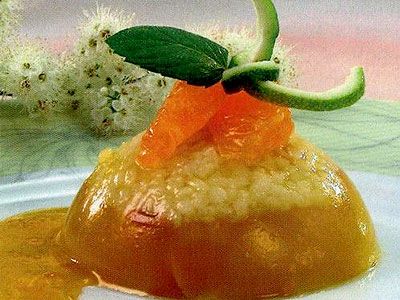 Рисовое желе с апельсинами