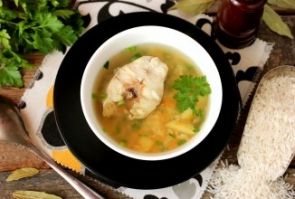 Рисовый суп с хеком Рисовый суп с хеком