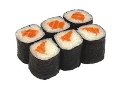 Роллы хосо-маки с лососем Сяке Роллы хосо-маки с лососем Сяке