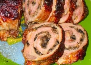 Рулетики мясные с грибами Рулетики мясные с грибами