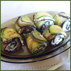 Рулеты из цуккини и баклажанов Рулеты из цуккини и баклажанов