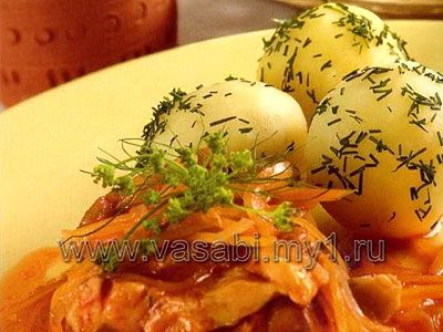 Рыба, тушенная с овощами Рыба, тушенная с овощами