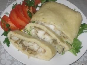 Рыба в картофельно-паровой "Шубке" Рыба в картофельно-паровой "Шубке"