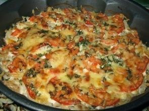 Рыба, запечённая с помидорами и сыром Рыба, запечённая с помидорами и сыром