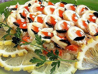 Рыбные рулетики Рыбные рулетики