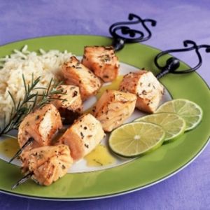 Рыбный кебаб с лаймом и розмарином Рыбный кебаб с лаймом и розмарином