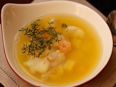 Рыбный суп с креветками Рыбный суп с креветками