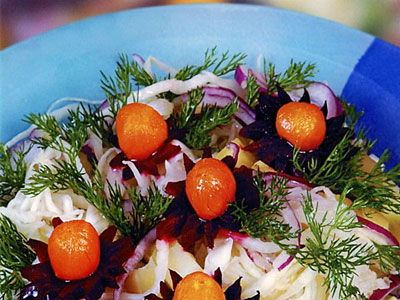 Салат из картофеля и квашеной капусты Салат из картофеля и квашеной капусты