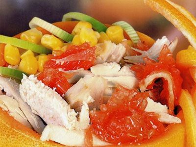 Салат из курицы с грейпфрутом Салат из курицы с грейпфрутом