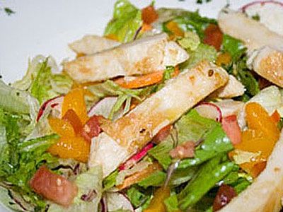 Салат из курицы с мандаринами Салат из курицы с мандаринами