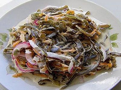 Салат из морской капусты с овощами Салат из морской капусты с овощами
