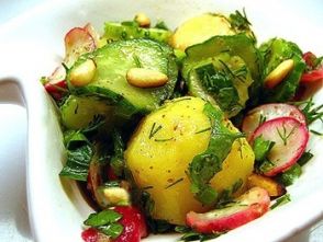 Салат из редиса с картофелем Салат из редиса с картофелем