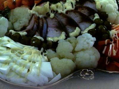 Салат из рыбы с овощями Салат из рыбы с овощями